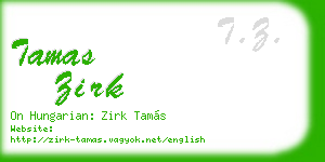 tamas zirk business card